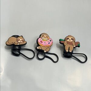 Sloth Bear Straw Protectors-3 Pack